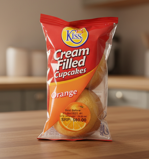 CUP CAKE  FILLED WITH ORANGE CREAM 60GR