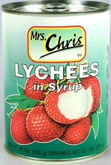 MRS CHRIS LYCHEES IN SYRUP 19.9 OZ