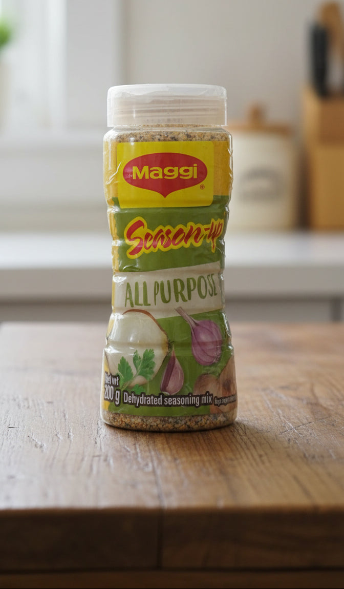 Maggi all-purpose seasoning container on a white background