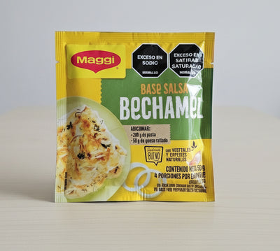 Maggi Bechamel sauce base packaging on a white background