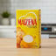 Maizena corn starch packaging with yellow background and product images.