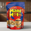 Manó Moto snack package with blue and red design