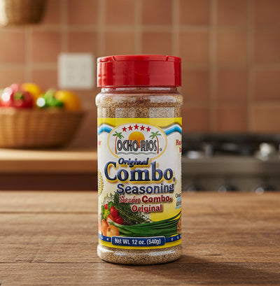 Ocho Rios Original Combo seasoning jar on a white background