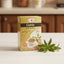 Box of Lemon Verbena tea bags with a cup of tea on the packaging.