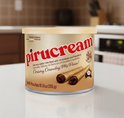 Can of Pirucream with a white background