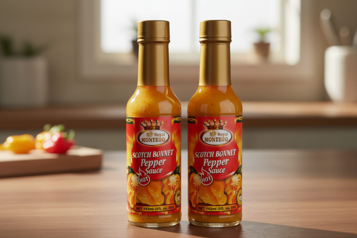 Royal Montego Pepper Sauce, Scotch Bonnet, Hot 5 oz