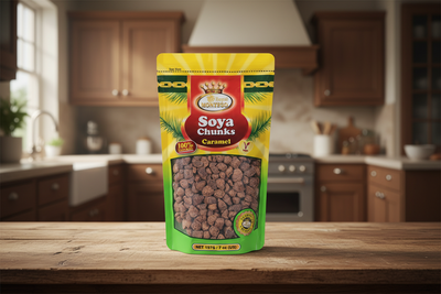 Royal Montego Soya Chunks, Caramel 7 oz