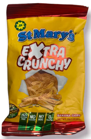 ST MARY'S X-CRUNCHY BANANA CHIPS 36GR/5PK