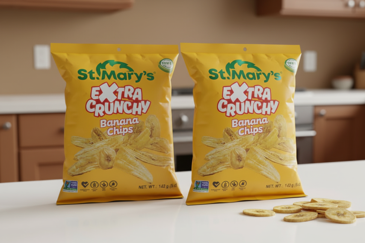 St Mary's extra crunchy banana chips 142gr