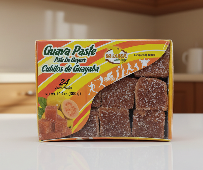 Box of Guava Paste with packaging details on a white background