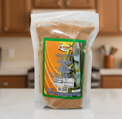 Packaged product with a label on a white background