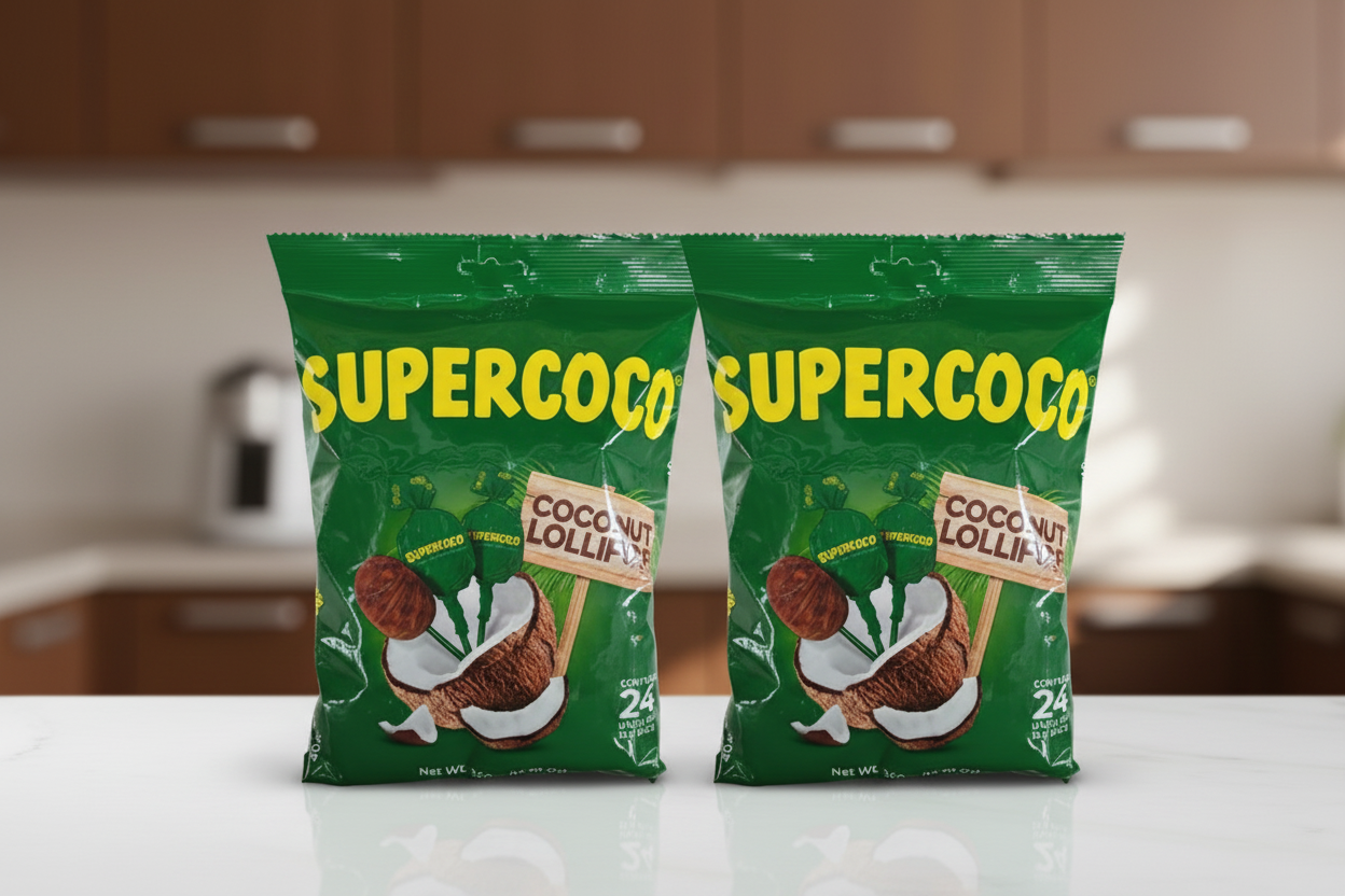 Supercoco Coconut Flavored Bombón Hard Candies 24ct
