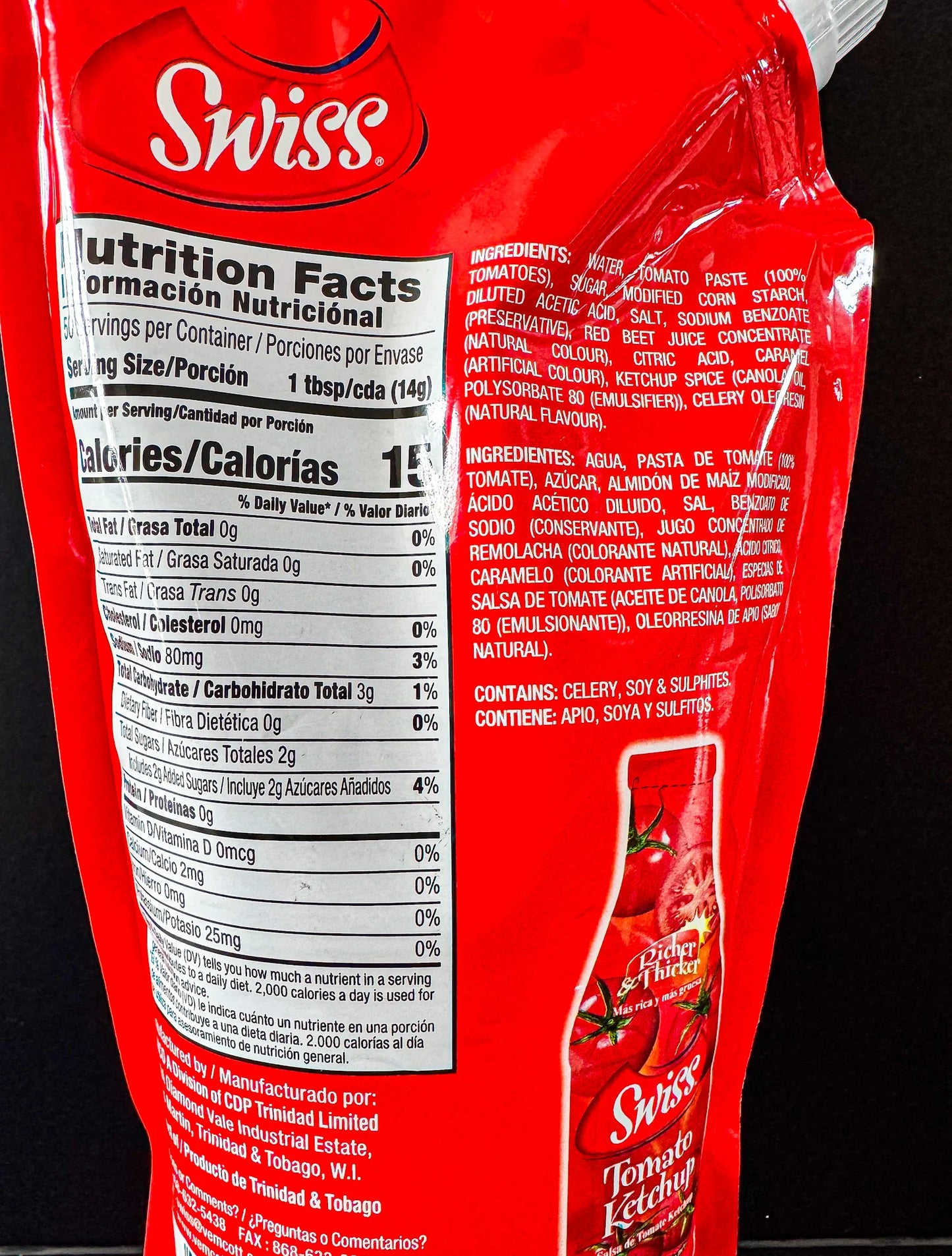 Swiss tomato ketchup 750ml
