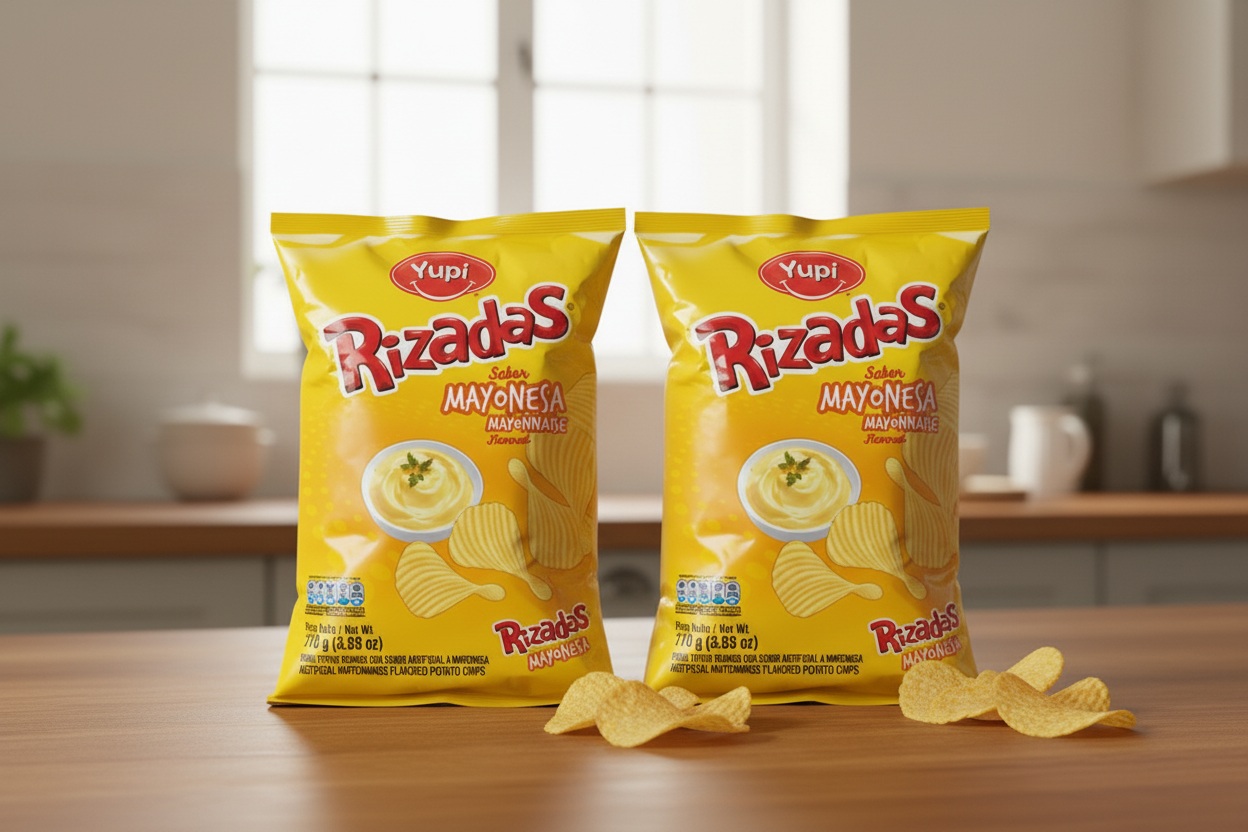 YUPI Rizadas Mayonesa 12 PACK-28gr