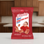 Red package of Tozinetas Fred expanded wheat snacks with a cartoon character on a white background