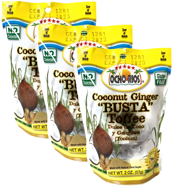 OCHO RIOS BUSTA CANDY COCONUT GINGER 2oz/3pk