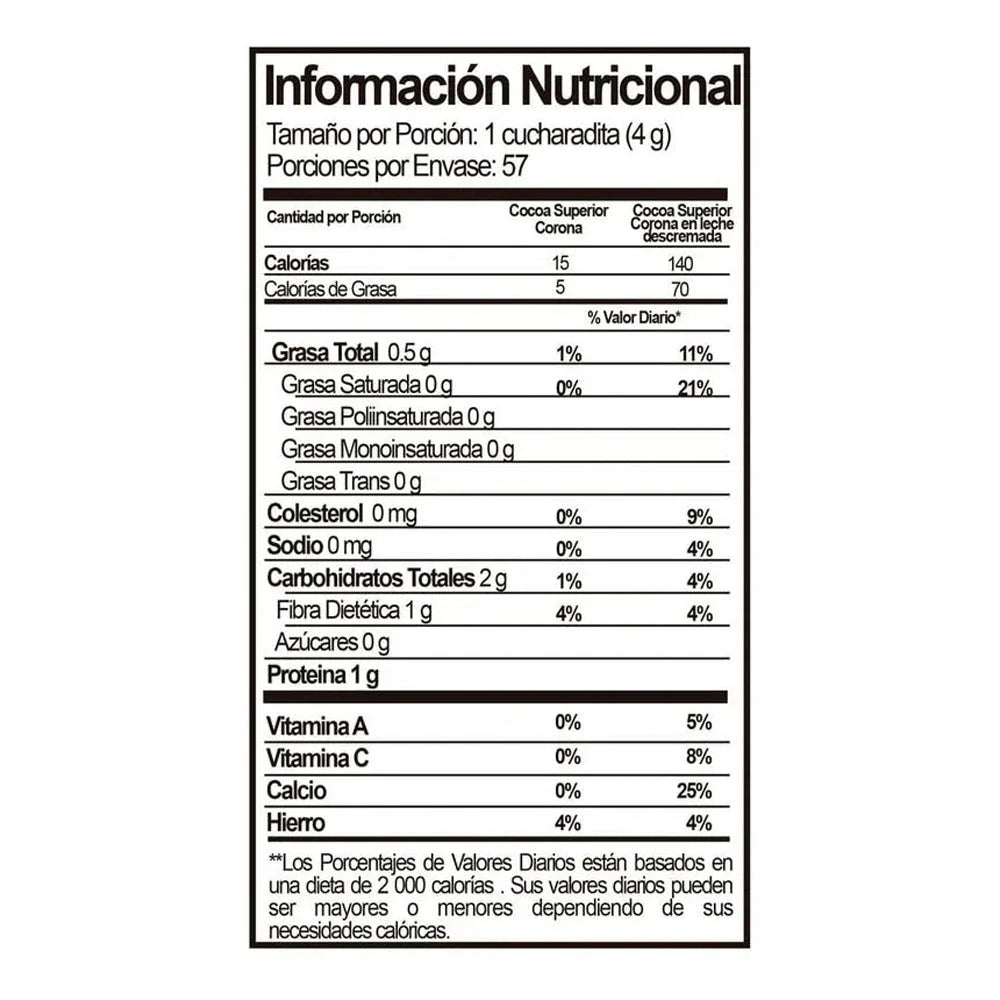 Corona Cocoa Superior 230 gr