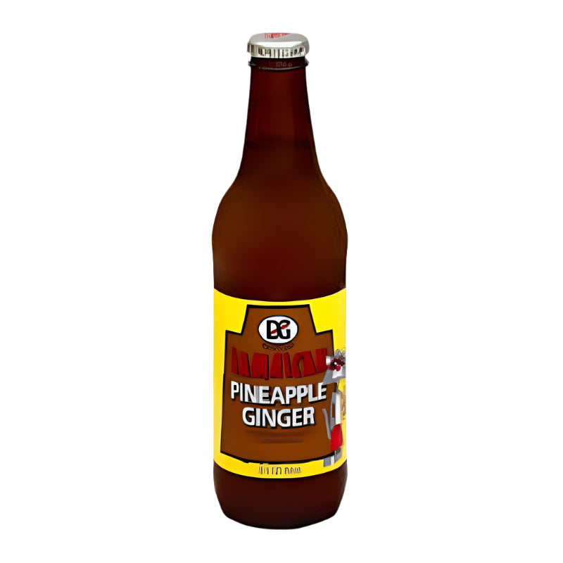 Brown bottle with a yellow label on a white background
