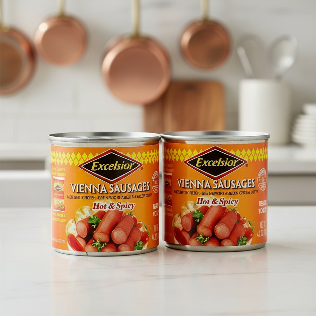 Excelsior hot vienna sausage 4.8oz /3PK