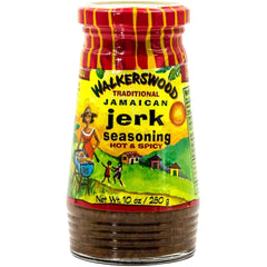 Walkerswood Traditional Jamaican jerk seasoning bottle on a white background