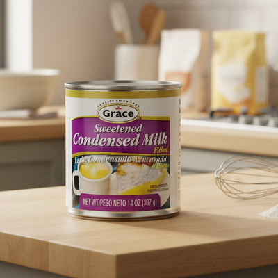 Can of Grace Sweetened Condensed Milk on a white background