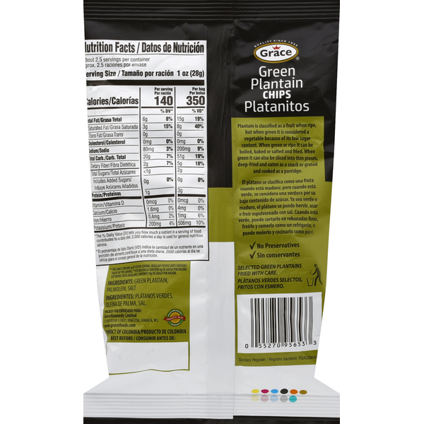 Grace Chips, Green Plantain, Salted 2.65 oz