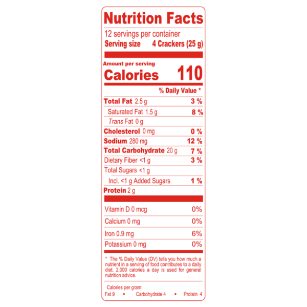Crakeñas saltin crackers 10.58oz