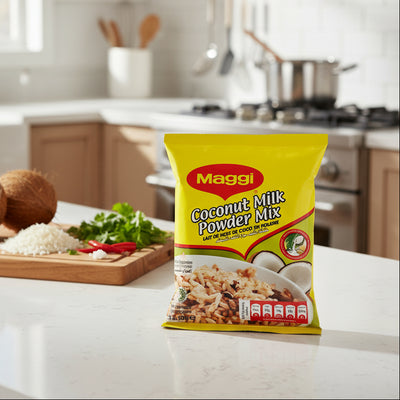 Maggi Coconut Milk Powder Mix packaging on a white background