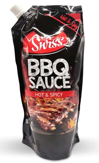 SWISS BBQ SAUCE HOT & SPICY 500 ML