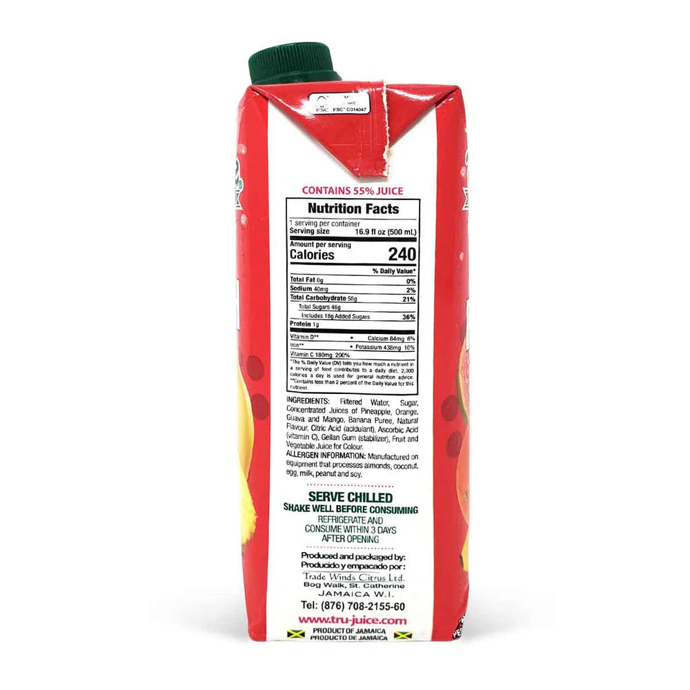 Tru-juice fruit punch nectar 16.9oz