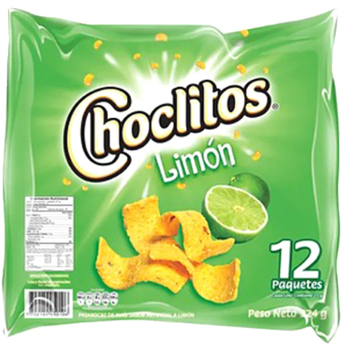 Choclitos limon 12 PACK 27gr