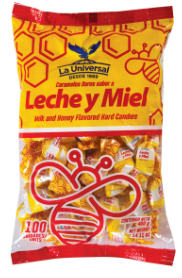 LA UNIVERSAL LECHE & MIEL 100 CT CARAMELS