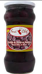 PITTED BLACK OLIVES 20 OZ ACEITUNA BOTIJA