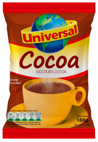 UNIVERSAL COCOA EN POLVO 160 GR