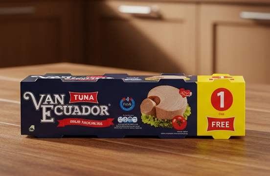 SOLID TUNA IN OIL- ATUN SOLIDO ECUATORIANO EN ACEITE PAQUETE DE 4