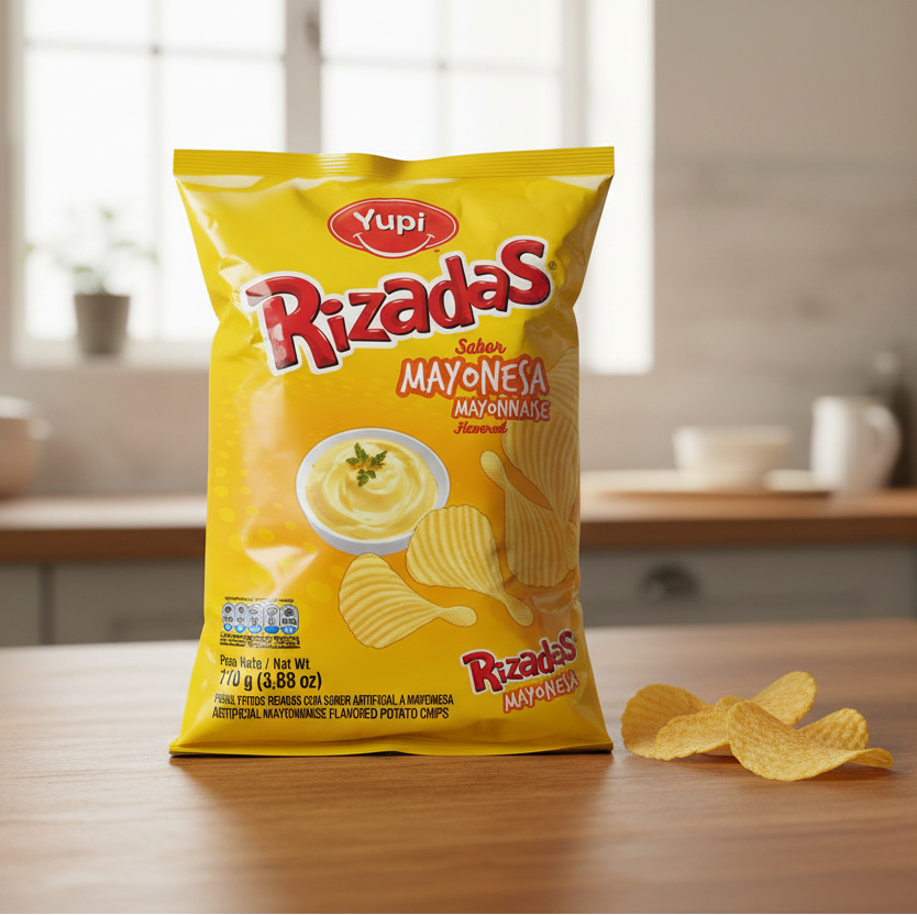 Yupi rizadas mayonesa 28gr-mayonnaise potato chips