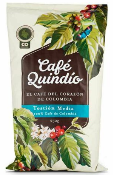 Cafe quindio tostion media 250gr