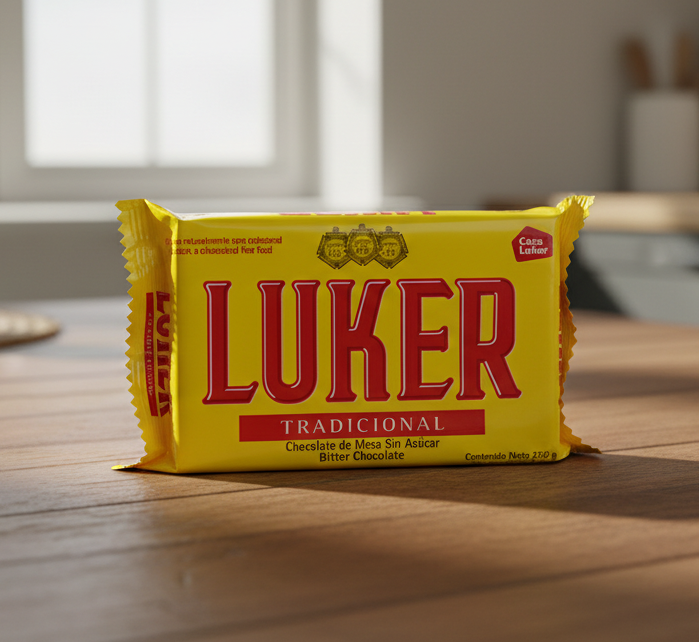 luker chocolate sin azucar tradicional 250gr-bitter chocolate