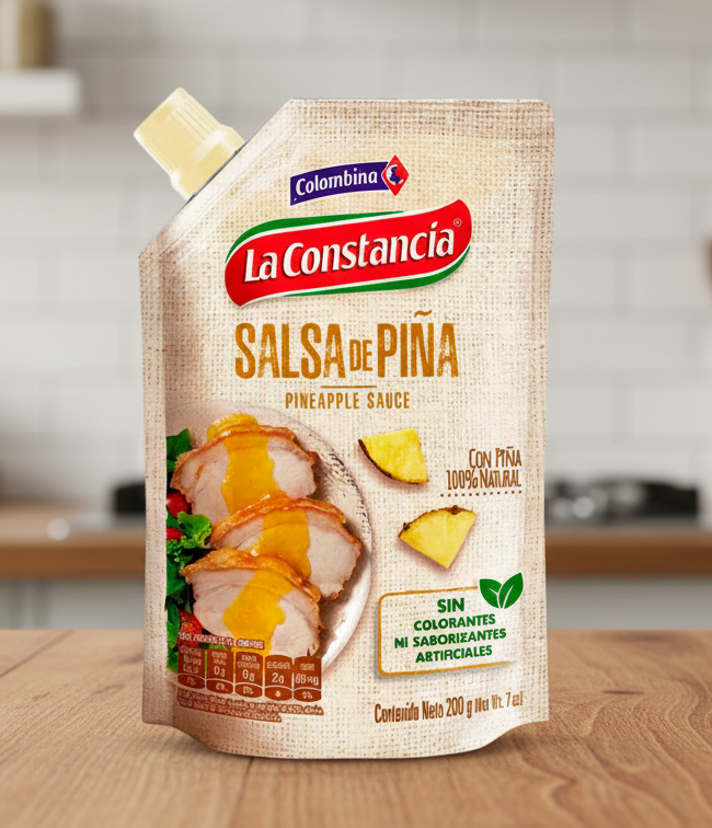 La constancia salsa de piña 200 gr-pineapple sauce 100% natural