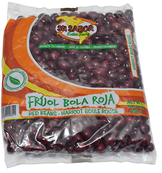 su sabor frijol bola roja 16 oz-colombia-red beans