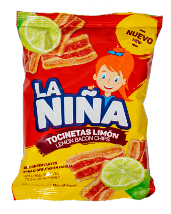 LA NIÑA TOCINETA LIMON 15OZ-LEMON BACON CHIPS