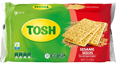 tosh sesame seeds crackers-galletas de ajonjoli